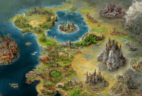 龙与地下城设定的幻想世界地图