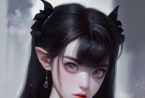 美丽年轻的小恶魔女孩Chuu Chloe