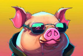动漫涂鸦风格猪角色设计