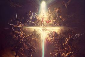 上帝之战天使在神圣的光辉下战斗
