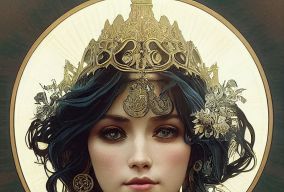 威严的骑士女神肖像