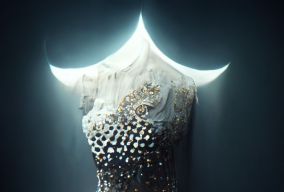 由月光和钻石制成的漂亮连衣裙