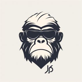 [V5] 猿类平面和极简风格的矢量图形2D徽标