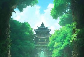 最终幻想风格的隐藏森林神殿