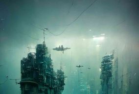 未来人类赛博朋克水下城市