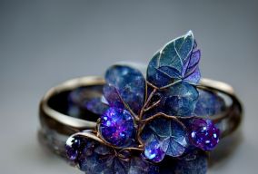 精致的蓝莓戒指