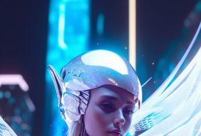 [V5] 穿着全息童话白色科幻盔甲的瑞亚娜美