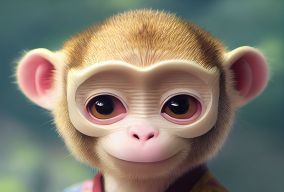 一只可爱的汉服小猴子