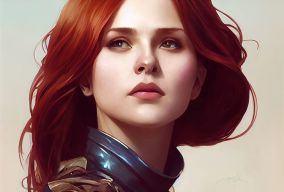 迷人的红头发女圣骑士