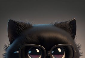 [V4] 戴着眼镜的黑猫