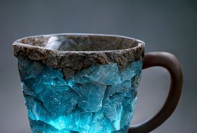 一个由石英石制成的杯子