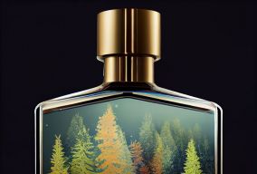 昂贵独特的未来主义森林主题香水
