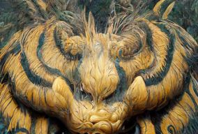 中国古代神话巨型怪兽有翼老虎