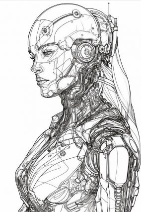 [V5] 美丽的女性机器人超未来幻想