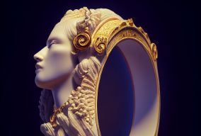 罗马女神象牙雕刻的戒指