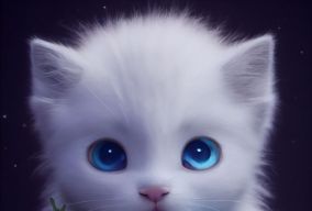 可爱的白色小猫宝宝
