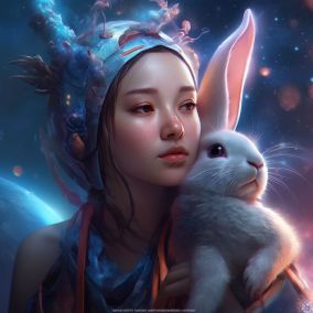 [V5] 太空女神和月兔近景