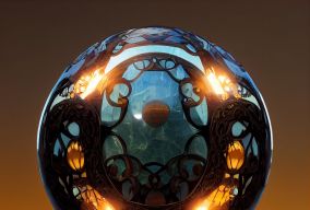 球形门户新艺术风格在玻璃大理石
