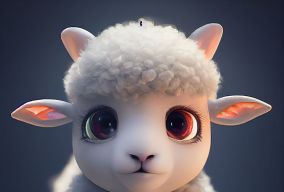 一只可爱的小绵羊