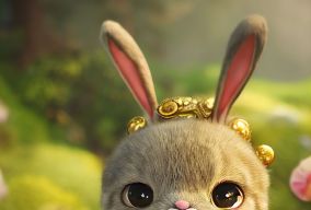 皮克斯风格可爱的兔子
