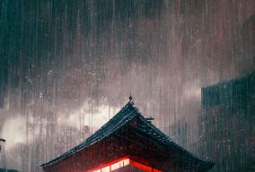 赛博朋克日本寺庙