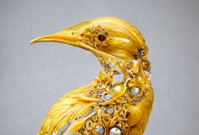 珠光宝气的欧亚金黄鹂鸟