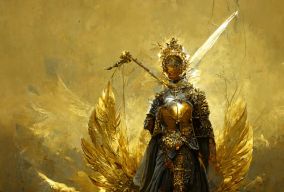 一位金冠女武神战士