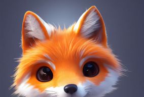 可爱的橙色白狐