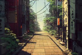 日本东京住宅小巷