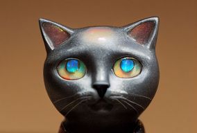猫眼蛋白石雕像