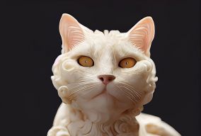 大理石雕刻家猫